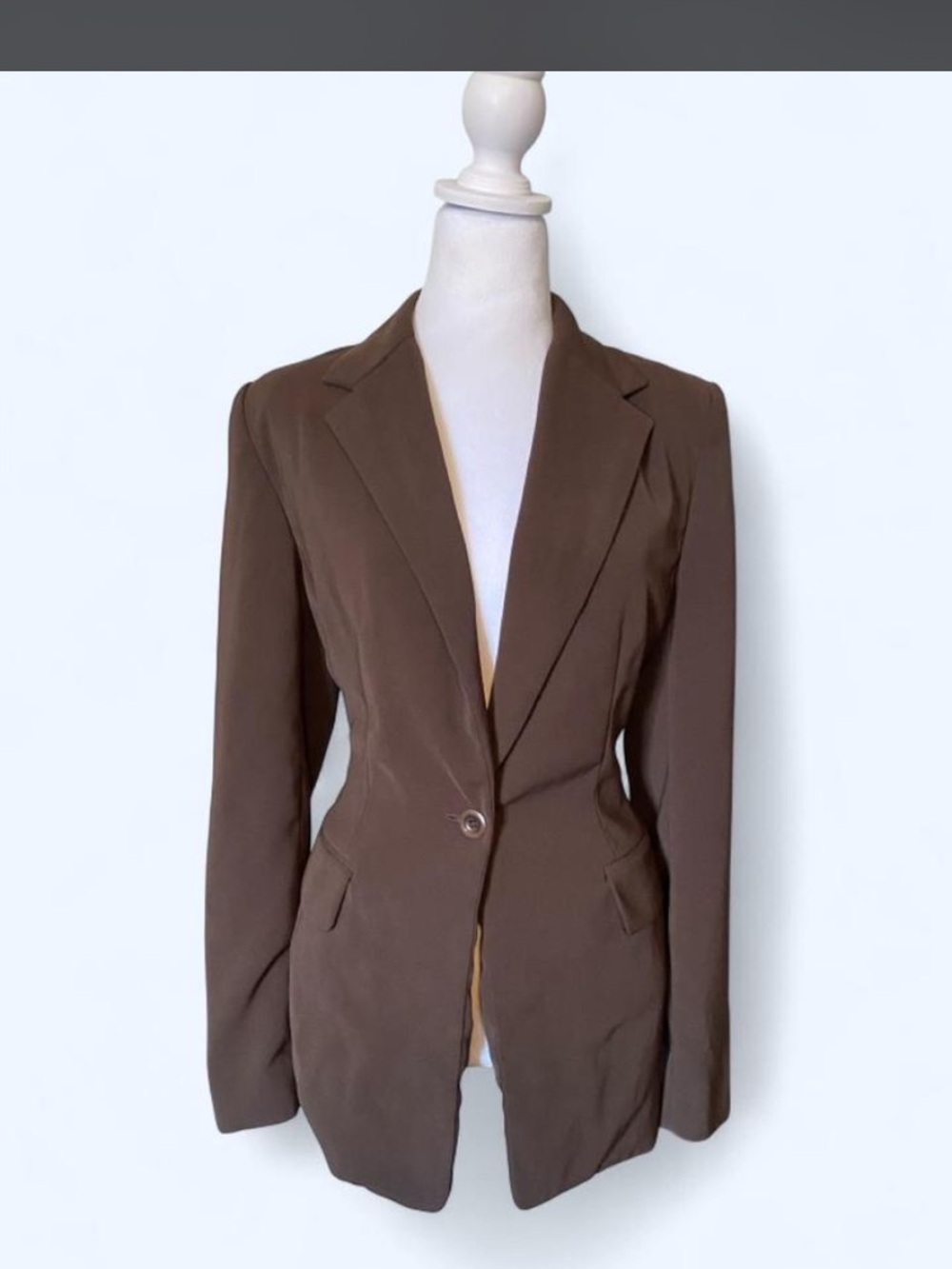 Vintage Brown Philippe Adec Tailored Women's Blazer Jacket Bergdorf Goodman